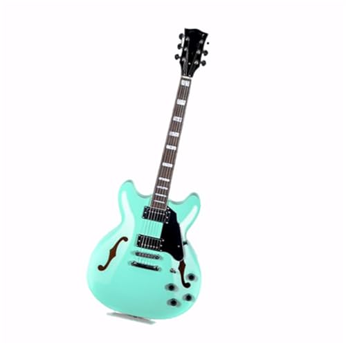 Guitare électrique semi hollow body verte avec manche érable et micros humbucker pour débutant