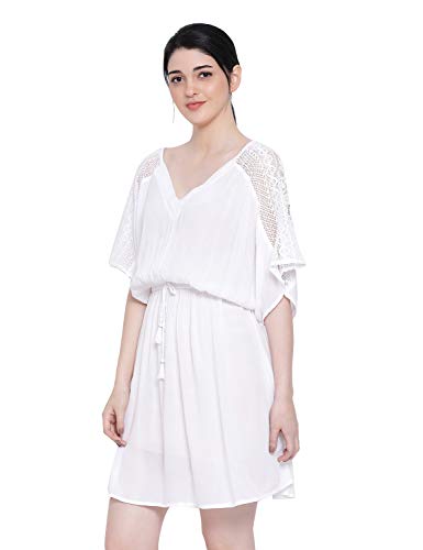 Image of oxolloxo Women's V-Neck Solid A-Line Nightwear Dress