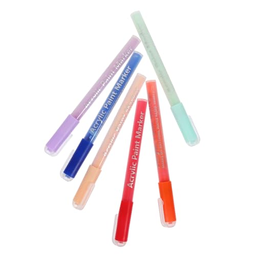 SAFIGLE 6pcs Nail Art Paint Pen Versatile Manicure Tool for Nail Designs Lightweight Portable for All Skill Levels