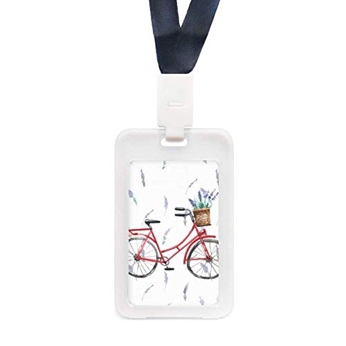 Porte-carte de crédit transparent pour vélo lavande aquarelle et cyclisme