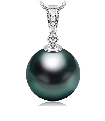 Pendentif perle de Tahiti noire GOWE en or blanc 18k pour une allure haute joaillerie unique