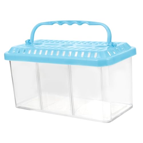PRETYZOOM 透明設計の三格斗魚ボックス 小型水槽用仕切り付き飼育隔離ケース 耐久素材で な稚魚保護と観察に 多機能割コンパートメントで病