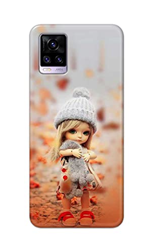 Image of PRINTFIDAA Doll Cute Girl Amazing Beauty Little Kid Child Playing Hard Back Cover for Vivo V20 / V20 2021 Back Cover -(P6) KAT1001