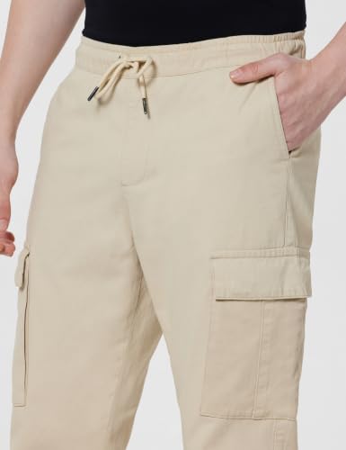 Image of Amazon Brand - Symbol Men's Regular Fit Cargo Trouser (Elasticated Waistband | 100% Cotton | Pants)