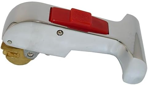 5PK - "T" STYLE RED BUTTON CHROME DOOR HANDLE FOR IPSO WASHERS - 217/00051/00