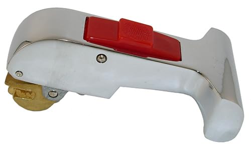 5PK - "T" STYLE RED BUTTON CHROME DOOR HANDLE FOR IPSO WASHERS - 217/00051/00