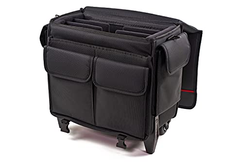 MCY MXLT-RB3 Laptop Storage Roller Bag Up To 3 Laptops for Schools Office Gaming Laptops - Black, 16x16x9 inches