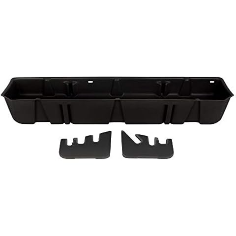 Du Ha Under Seat Storage fits 2015-2024 Ford F150 SuperCrew & 2017-2024 Ford F250 F350 F450 F550 Super Duty Crew Cab | Black Heavy-Duty Back Seat Organizer | 20110 Cover