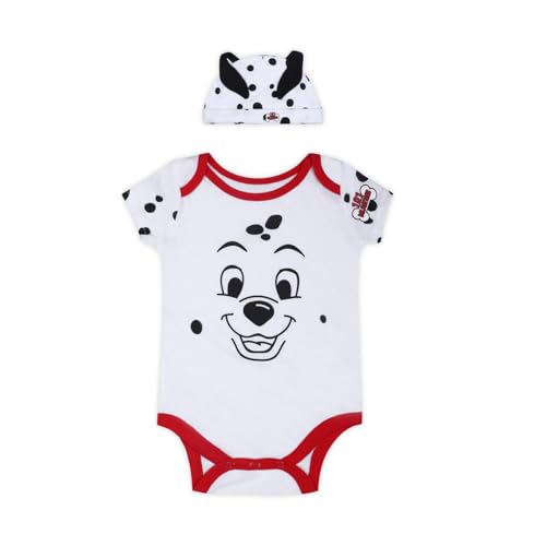 Image of Disney 101 Dalmatians Boys’ Costume Bodysuit and Hat Set for Newborn and Infant – White
