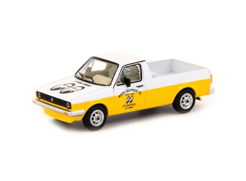 Camion Caddy Pickup miniature Schuco Tarmac Works blanc et jaune déco garage vintage 1/64