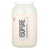 Isopure Zero Carb Protein Powder, 100% Whey Protein Isolate, Keto Friendly, Unflavored, 3 Pounds (Packaging May Vary)