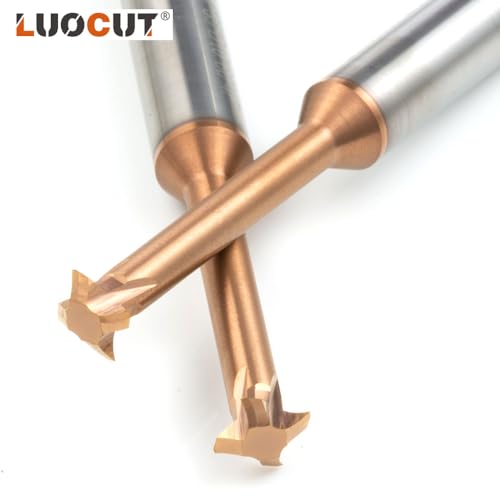 LUOCUT Fresa de rosca métrica Fresa CNC Máquina AlTiN Revestimento HRC60 para Aço (5 peças-D3.0 P0.5