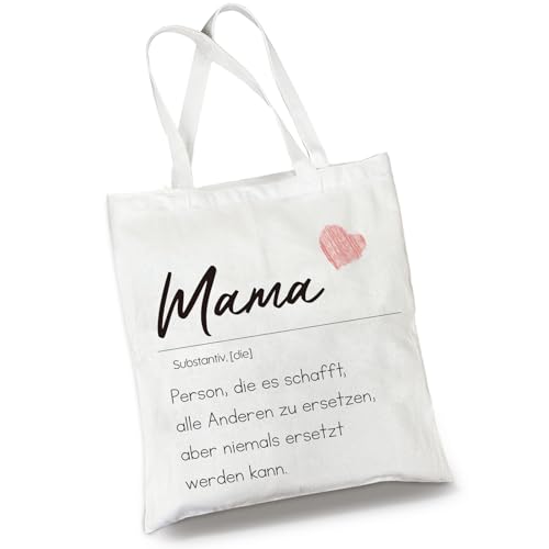 Happirra Personalisiert Baumwollbeutel Geschenke für Mama zum Geburtstag Weihnachten Muttertag, Mama/Mutter/Bonus Mama Geschenk Stofftasche, Geburtstagsgeschenk Weihnachtsgeschenke für Mama Mütter