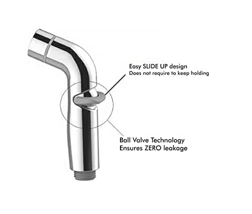 Image of MHS High Pressure Jet Spray for Toilet | Health Faucet Set with Hand Shower Gun & 1M SS Hose Pipe | Bathroom Toilet Jet Spray for Hygiene Cleaning | Toilet Gun for Western Toilet (Round Updown Abs)