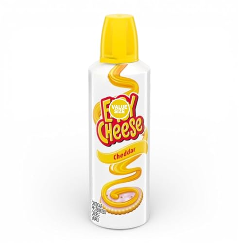 Easy Chese Cheddar Cheese Snack 8 oz Can- Yellow Cheddar Cheese (Cheese Snack, 8 oz)