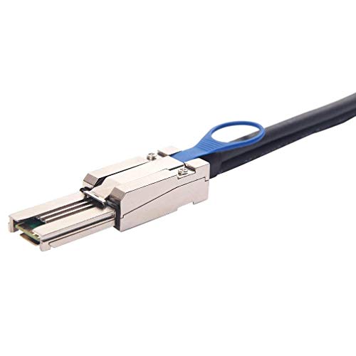 10Gtek SFF-8088 to SFF-8088 External Mini SAS HD Cable, 3G/6Gbps SAS2.0 26Pin Hybrid Cable Attached SCSI for Raid, DAS, and Servers, 100-Ohm, 1-m(3.3ft)