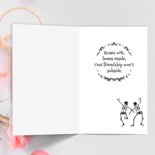 Funny Halloween Card for Bestie Skeleton Friendship Halloween Card for Her - image 5