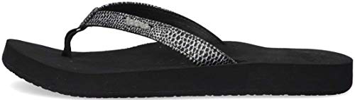 Reef Women's Star Sassy Sandal, Black/Silver, 9