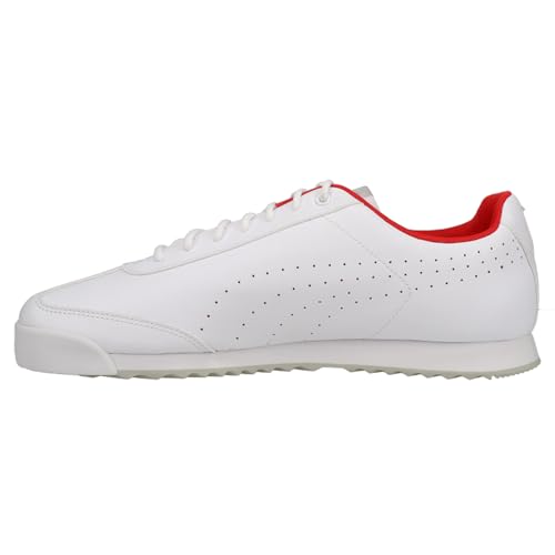 PUMA Mens Scuderia Ferrari X Roma Via Lace Up Sneakers Shoes Casual - White3