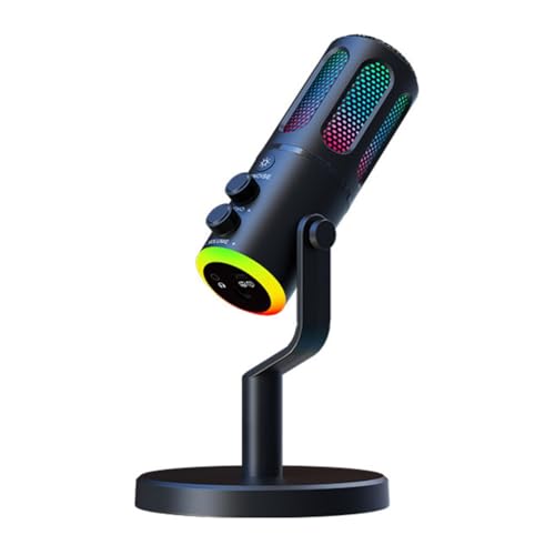Microphone RVB USB à condensateur filaire pour un streaming fluide sur PC