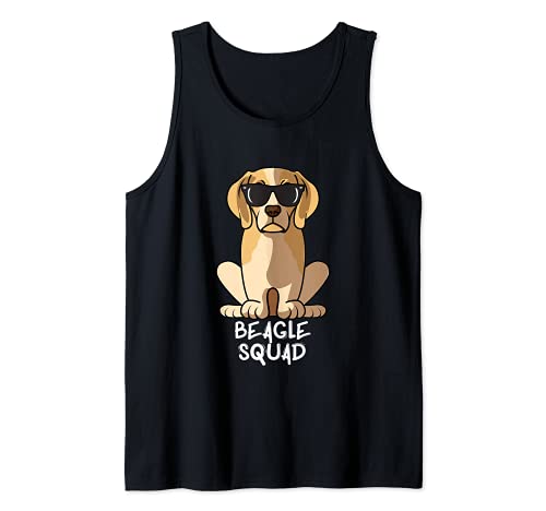 Cool Beagle Squad Dog Mom Dog Dad Tank Top, Black
