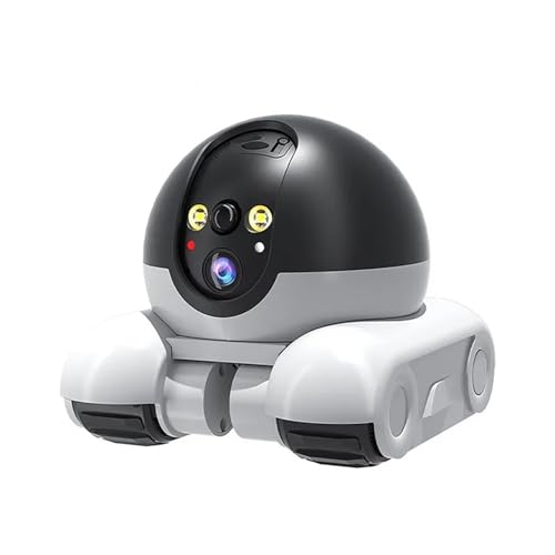 Cámara Robot de doble lente con WIFI, monitoreo de pantalla Dual, 1080P HD, PTZ, cámara de vigilancia de seguridad IP, seguimiento automático, Monitor de mascotas for bebés(US Plug,With 128G Card)
