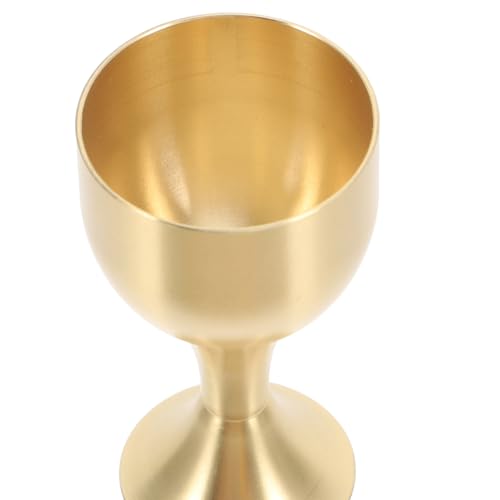 CORHAD Taza de Aleación de Cobre Dorada Multifunción Diseño Retro y Superficie Lisa sin Rebabas Adecuado para Decoración Hogar o Templo