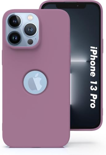 Image of Elzzi Liquid Silicone Cover Compatible for iPhone 13 Pro Case Smooth Touch Gel Rubber Wireless Charging Phone Cases Non-Slip Full Body Protective Shockproof Back Cover 6.1 Inch, Lilac