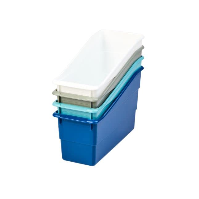 Miniatura 4 de Really Good Stuff Soporte duradero para libros y carpetas, paquete de 4, colección Cool & Calm Color, 5 x 12 x 7 pulgadas, organización de aula,