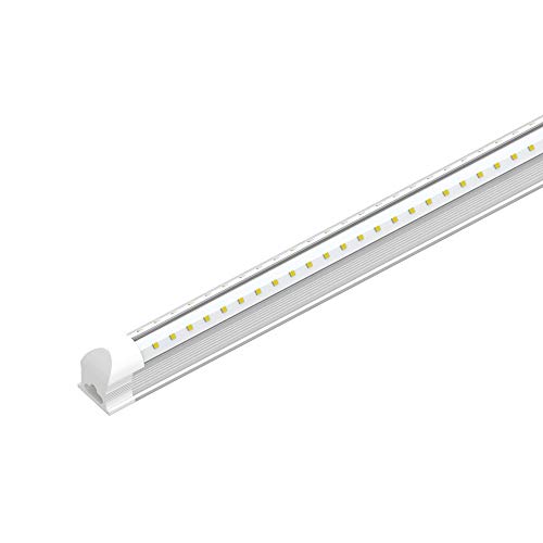 T8 4ft LED Tube, 30W 6500K, V Shape Integrated Tube, Clear Lens,