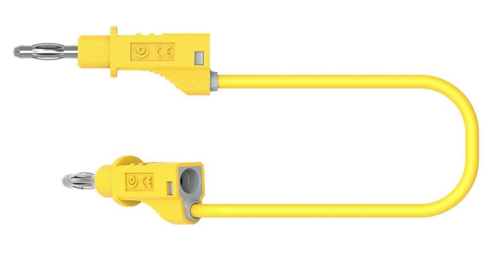 Electro PJP 2110-CD1-50J Test Lead Jack Plug 50cm Yellow 1pc