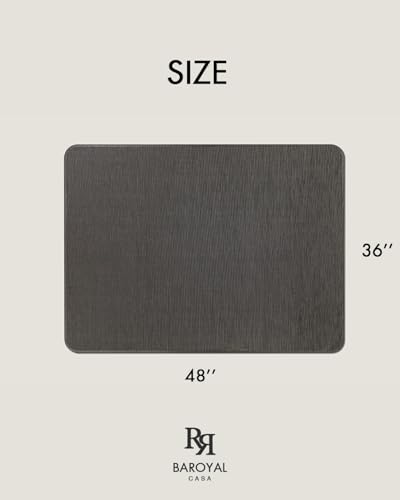 Image of Baroyal Office Chair Mat for Hardwood Floor Under Desk Computer Rolling Chair Mat for Wood /Tile Floor Non-Slip Heavy Duty Desk Rug PVC Plastic Hard Floor Protector 36 inch x 48 inch (Espresso)