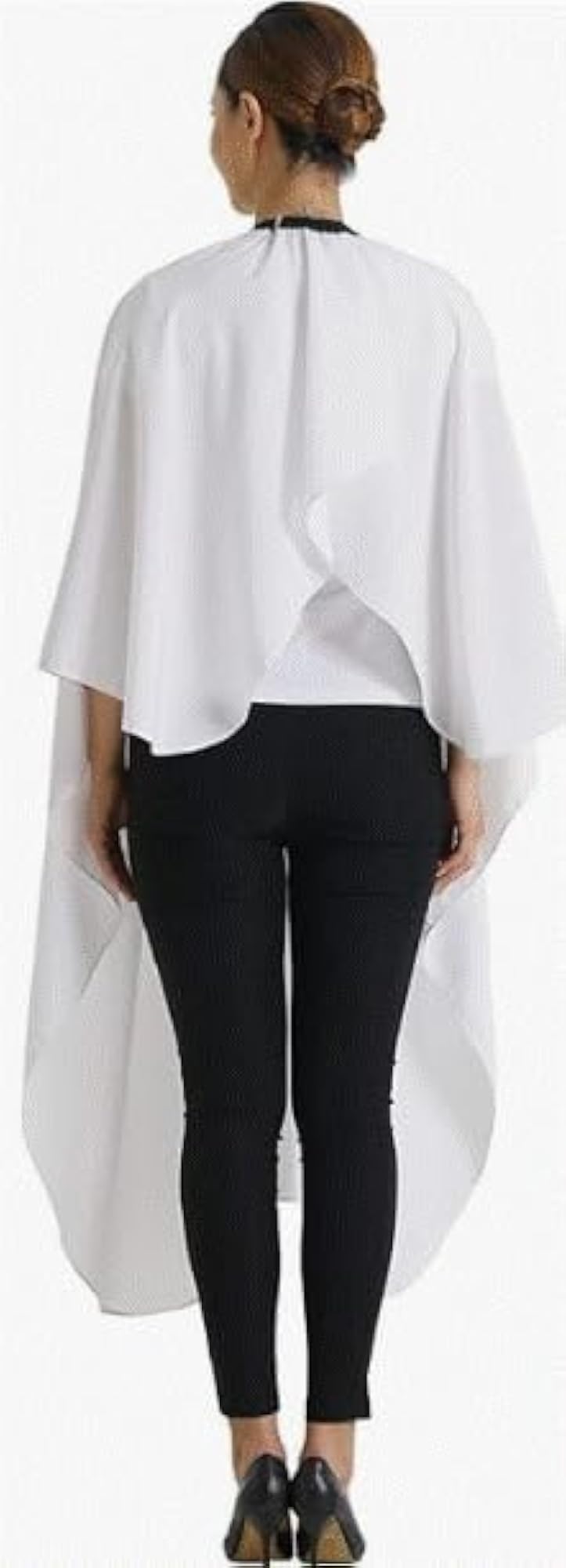 White Nylon Hair Cutting Cape for Women, Lightweight