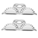 PHENOFICE Praktische Haushalts Knödel Werkzeuge Silber Doppel Knödel Makers Verdickt Formen Robust