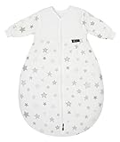 Der Kinderschlafsack Alvi Mäxchen Thermo mit Arm (Ärmel nicht abnehmbar) aus kuscheligem Baumwoll-Jersey wärmt optimal und bietet viel Strampelfreiheit. Sehr atmungsaktiv & temperaturausgleichend. TOG-Wert: 3,1