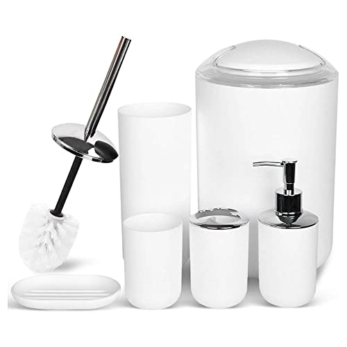 Consejos para Comprar Set de baño disponible en línea para comprar. 46 Timotech Juego de Accesorios de Baño de 6 Piezas, Incluye Dispensador de jabón, Soporte para Cepillos de Dientes, Cepillo de Inodoro, Vaso de Enjuague, Jabonera y Bote de Basura...