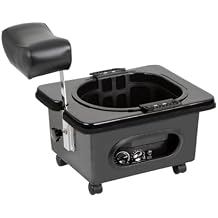 Pibbs DG105 Portable Footsie Pedicure Spa for Professional Salons - No Plumbing Required, Fiberglass Base with Locking Casters, Adjustable Footrest, Quiet Operation & Disposable Liner Tub, PIB-DG105