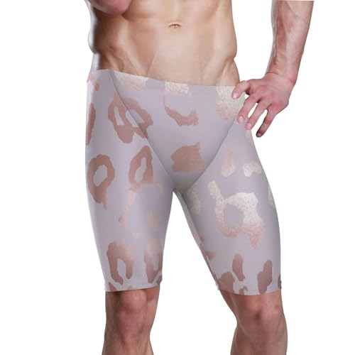 UMIRIKO Pink Leopard Swim Jammers Swimsuit for Men XXL B0401109