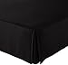 Amazon Basics Lightweight Pleated Bed Skirt, King, Black, Solid