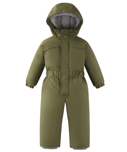 Image of Hiheart Boys Girls One Piece Snowsuit Waterproof Ski Snowboard Coverall
