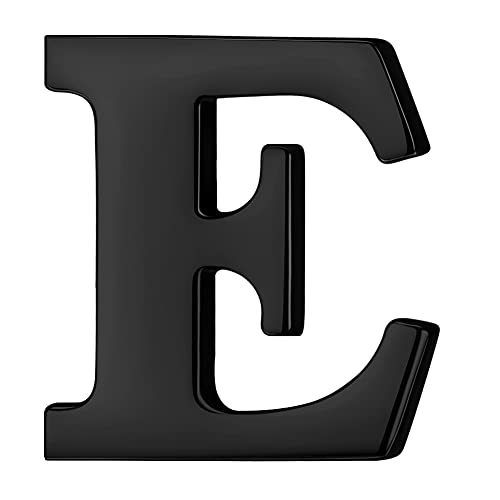 Image of HONEY BEAR Initial Alphabet Letter Lapel Pins Collar Badge Brooches for Mens /Womens Shirt Dress Decoration Black
