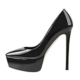 Neben klassischen Damen Plateau Pumps, über zauberhafte Brautschuhe bis zu edlen Peeptoes mit Stiletto oder Blockabsatz – mit diesen modischen Designs sind Sie immer stilsicher unterwegs, wodurch erhalten Sie eine weiblichere Haltung – und Ihre feminine Silhouette wird vorteilhaft untermalt.