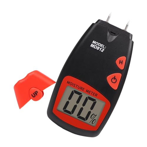 Zqxnt Medidor digital de alta precisión con sondas de metal dobles, detectores de madera de fácil transporte, mejoras para pastos de madera, probador de contenido de agua