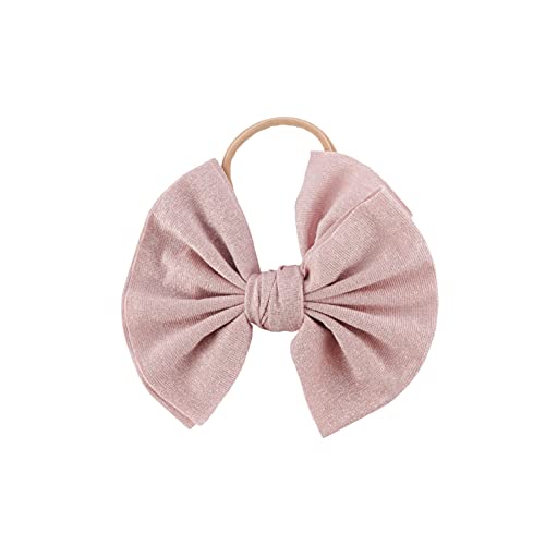 Mud Pie Baby Girls' Pink Shimmer Bow Headband, One Size