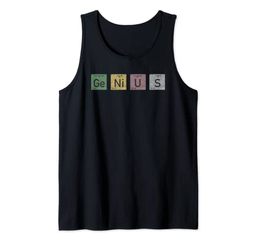 Genius Element Tabla Periódica Química Ciencia Divertido Camiseta sin Mangas