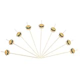 BESPORTBLE Palillos para Hamburguesas y Cócteles de Madera Ecológica 100 Unidades Desechables Palitos Creativos Forma de Hamburguesa para Decoración de Frutas y Aperitivos Fiestas y
