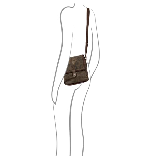 Bolso mediano Avirex de lona verde oscuro ideal para el día a día urbano 4
