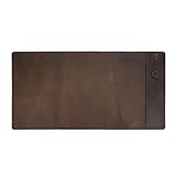 Hiram Crazy Horse Leather Desk Mat with 15W Wireless Charging - Waterproof and High-End Cowhide Texture for a Comfortable Office Experience(31in x 16in)