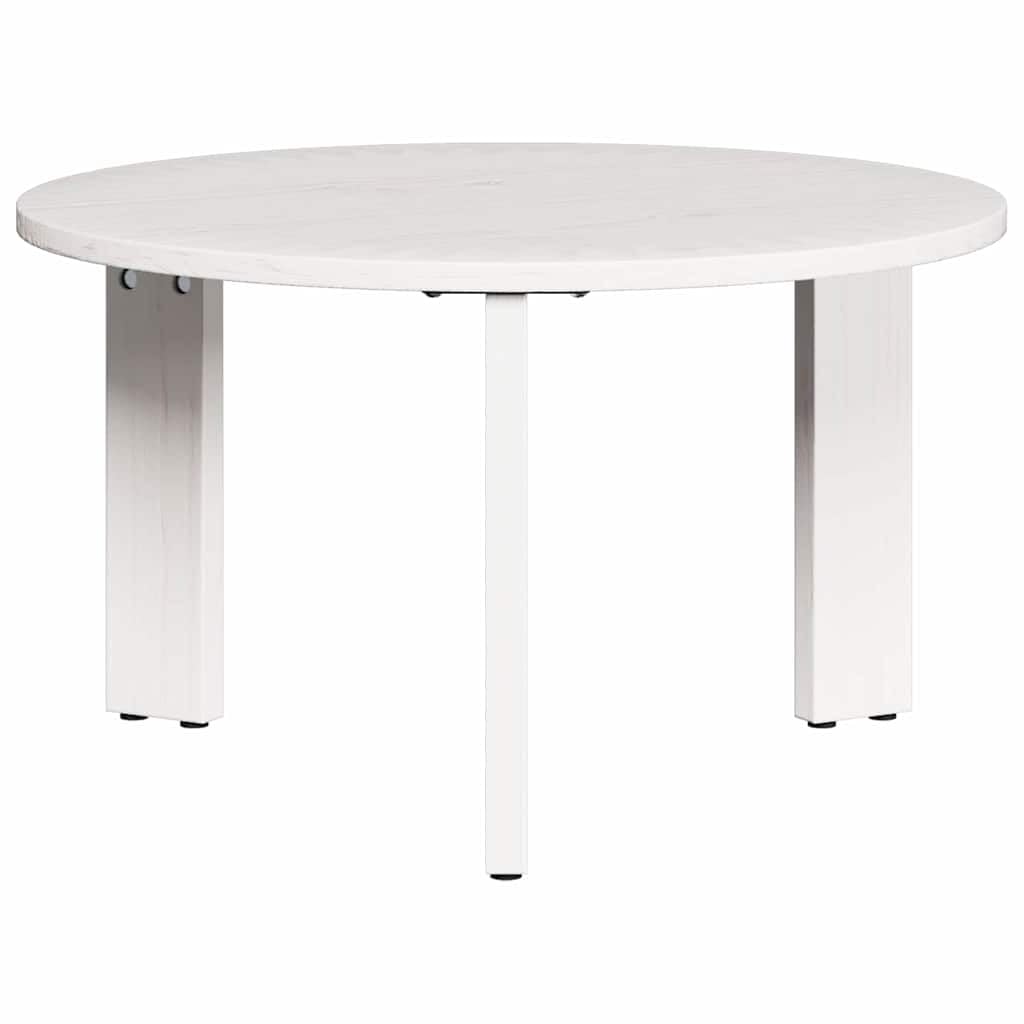 Table basse 2 pièces blanc bois massif de pin