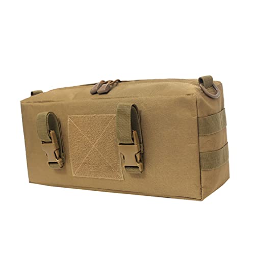 Hemobllo Bolsa de Camping Multifuncional para Herramientas Bolsa Cruzada para Actividades Diseño de Gran Capacidad para Senderismo y Acampada Resistente y Duradera Color Barro